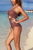 GORUNRUN-spring summer beach outfit  Sexy Printed One Piece Swimwear(3 Colors)