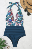 GORUNRUN-spring summer beach outfit Fashion Vacation Print Patchwork Swimwears