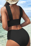 GORUNRUN-spring summer beach outfit Sexy Solid Patchwork Backless Swimwears (With Paddings)