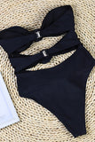 GORUNRUN-spring summer beach outfit Solid Patchwork Swimwears(3 Colors)