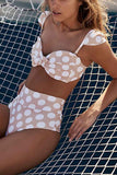 GORUNRUN-spring summer beach outfit  Polka Dot Bikini Swimwear