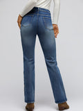 GORUNRUN Casual Embroidered Floral Denim Jeans