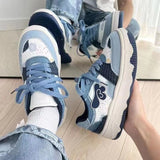 GORUNRUN-Graduation Gift Back to School Season Summer Spring Outfit Women's Spring Cute Korean Style Color Matching Preppy Sneakers