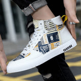 GORUNRUN-Men's Shoes Casual Men's Fashionable Personalized Graffiti Leisure Sneakers