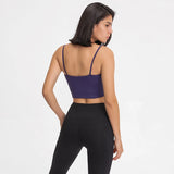 GORUNRUN-Fitness & Yoga Wear LIFETIME Women Tank  with Shelf Built In Bra Crop Top with Removable Padding Longline Sports Bra for Workout Lounging