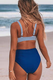 GORUNRUN-spring summer beach outfit  Striped Two-piece Swimsuit