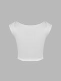 GORUNRUN-Ins Style Street Fashion Square Neck Ribbed Knit Sleeveless Top