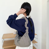 GORUNRUN-Back To School Bag Birthday Gifts Ribbon Shirring String Shoulder Bag