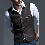 Gorunrun mens costumes 2024 Spring New Fashion Elegant British Style Men's Small Vest Casual Bottoming Vest Men