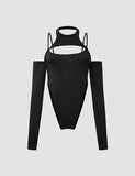 GORUNRUN-Ins Style Street Fashion Sling Halter Top   Off-the-Shoulder Bodysuit