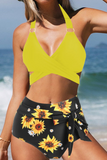 GORUNRUN-spring summer beach outfit Casual Print Split Joint Swimwears