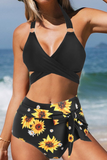 GORUNRUN-spring summer beach outfit Casual Print Split Joint Swimwears