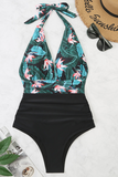 GORUNRUN-spring summer beach outfit Fashion Vacation Print Patchwork Swimwears