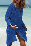 GORUNRUN-spring summer beach outfit Sexy Solid Tassel Hollowed Out Swimwears Cover Up