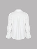 GORUNRUN-Ins Style Street Fashion Black Irregular Camisole&White Puff Sleeve Blouse Set