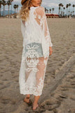 GORUNRUN-spring summer beach outfit  Sheer Shawl Beach Swimwear Cover-up