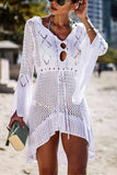 GORUNRUN-spring summer beach outfit  Hollow Knitted Beach Cover-up(4 Colors)