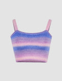 GORUNRUN-Ins Style Street Fashion Colorful Knit Cami Top