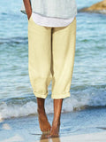 GORUNRUN Summer Linen Casual Solid Pants