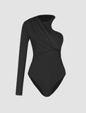 GORUNRUN-Ins Style Street Fashion One Shoulder Bodysuit Top