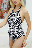 GORUNRUN-spring summer beach outfit  Wave Print Bikini Swimsuit