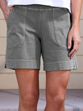 GORUNRUN JFN Solid Pocketed Casual Shorts