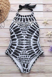 GORUNRUN-spring summer beach outfit  Wave Print Bikini Swimsuit