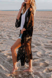 GORUNRUN-spring summer beach outfit  Sheer Shawl Beach Swimwear Cover-up