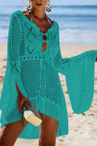 GORUNRUN-spring summer beach outfit  Hollow Knitted Beach Cover-up(4 Colors)