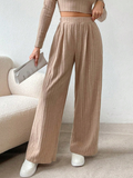 GORUNRUN Knitted Casual Plain Loose Pants