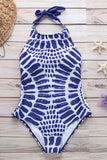 GORUNRUN-spring summer beach outfit  Wave Print Bikini Swimsuit