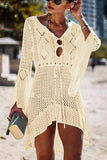 GORUNRUN-spring summer beach outfit  Hollow Knitted Beach Cover-up(4 Colors)