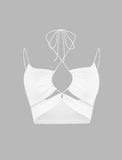 GORUNRUN-Ins Style Street Fashion Solid Cutout Halter Camisole Top