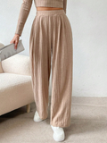 GORUNRUN Knitted Casual Plain Loose Pants