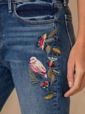 GORUNRUN Casual Loose Floral Denim Jeans