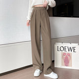 GORUNRUN-Autumn Fashion Black Design Tailored Trousers Women Loose Casual High Waist Pants Korean Street Lady Draped Trousers New