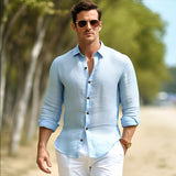 Gorunrun masculine men Model New Medieval Men's Vintage Cotton Linen Crepe Lapel Shirt C32