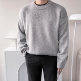 fall fits men round Neck Sweater Men's Autumn and Winter Korean Style Loose Trendy Lazy Style Thickened Pullover Long Sleeve Sweater