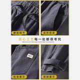 sweatpants outfit men Casual Pants Men's Ankle-Length Ankle-Tied Pants Spring and Autumn New Straight Loose Harem Overalls Long Pants Men's Pants