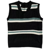 masc outfits Japanese Knitted Vest Men's Korean-Style Couple Trendy Sweater Waistcoat Sleeveless Ins Outer Wear Vest Spring and Autumn