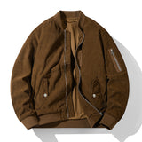 mens fall outfits New Spring and Autumn Ins Loose Baseball Uniform Corduroy MA1 Pilot Jacket Baseball Collar Jacket