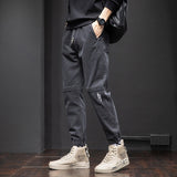 sweatpants outfit men Casual Pants Men's Ankle-Length Ankle-Tied Pants Spring and Autumn New Straight Loose Harem Overalls Long Pants Men's Pants