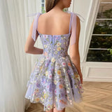 GORUNRUN- Women's Fashion Three-dimensional Flower Embroidery Hip-wrapped Sexy Suspender Dress