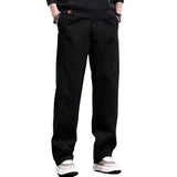 men fall outfits Autumn and Winter High-End Overalls Men's Loose Straight Trousers Simple Retro Fleece-lined Men's Casual Pants Fashion