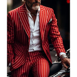 Gorunrun mens costumes Customized Spring and Autumn Striped Suit Jacket Men's Casual Slim Fit Suit Jacket Men