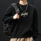 fall outfits men ()2024 New Men's All-Match Youth Fashion round Neck Sweater