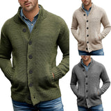 Gorunrun boy outfits 2024 Sweater Cardigan Men's Solid Color Single-Breasted Knitted Autumn and Winter Jacket Coat plus Size Men's Clothing