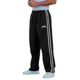 sweatpants outfit men Men's Sports Pants Double Stitching Printed Casual Pants Gym Sports Fitness Mid-Waist Straight Pants