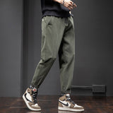 sweatpants outfit men Casual Pants Men's Ankle-Length Ankle-Tied Pants Spring and Autumn New Straight Loose Harem Overalls Long Pants Men's Pants