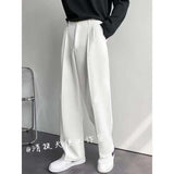 masc outfits 2024 Autumn and Summer New Casual Pants Loose Hong Kong Style Drop-down Suit Pants Trendy All-Matching Trousers Men's Straight Wide-Leg Pants Trendy